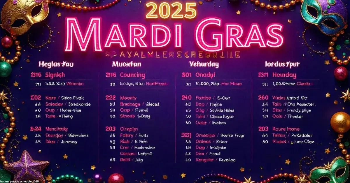 Houma Parade Schedule 2025