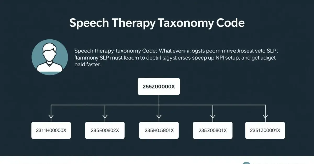 Speech Therapy Taxonomy Code